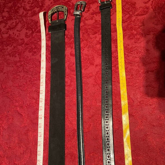 🌼 5 for $15 🌼 Bundle of 3 Black genuine leather belts (Ladies) - Picture 5 of 12